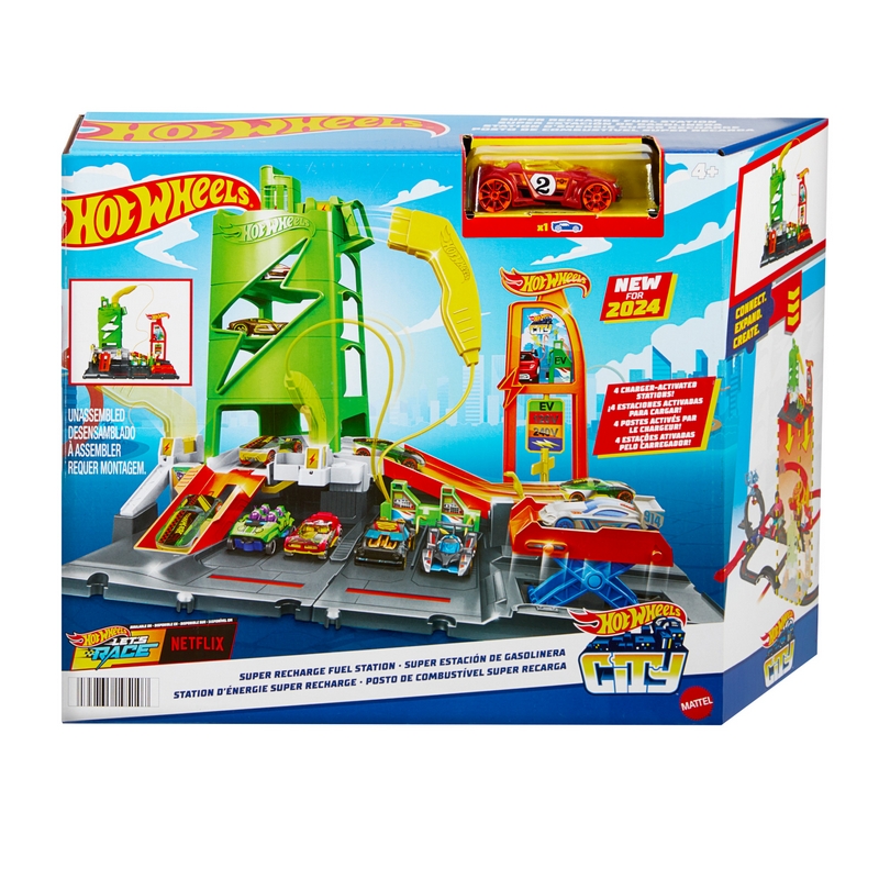 Herná sada Hot Wheels City Super Car Nabíjacia stanica HTN79